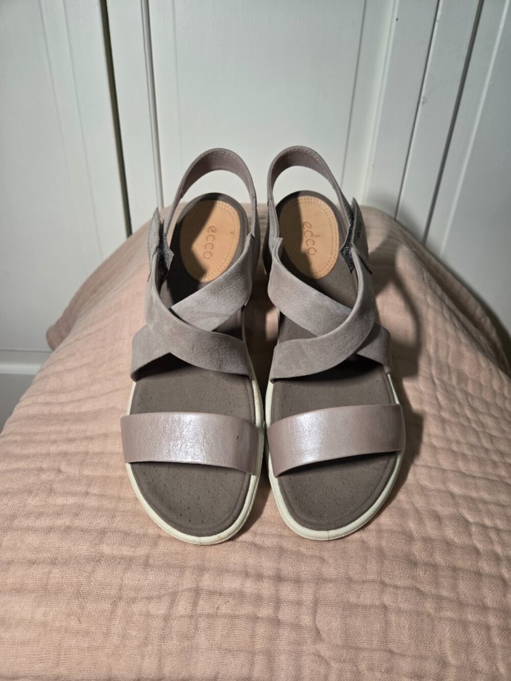 Ecco Damara Tan Gold Suede Leather Women's Sz 39 (8-8.5)
